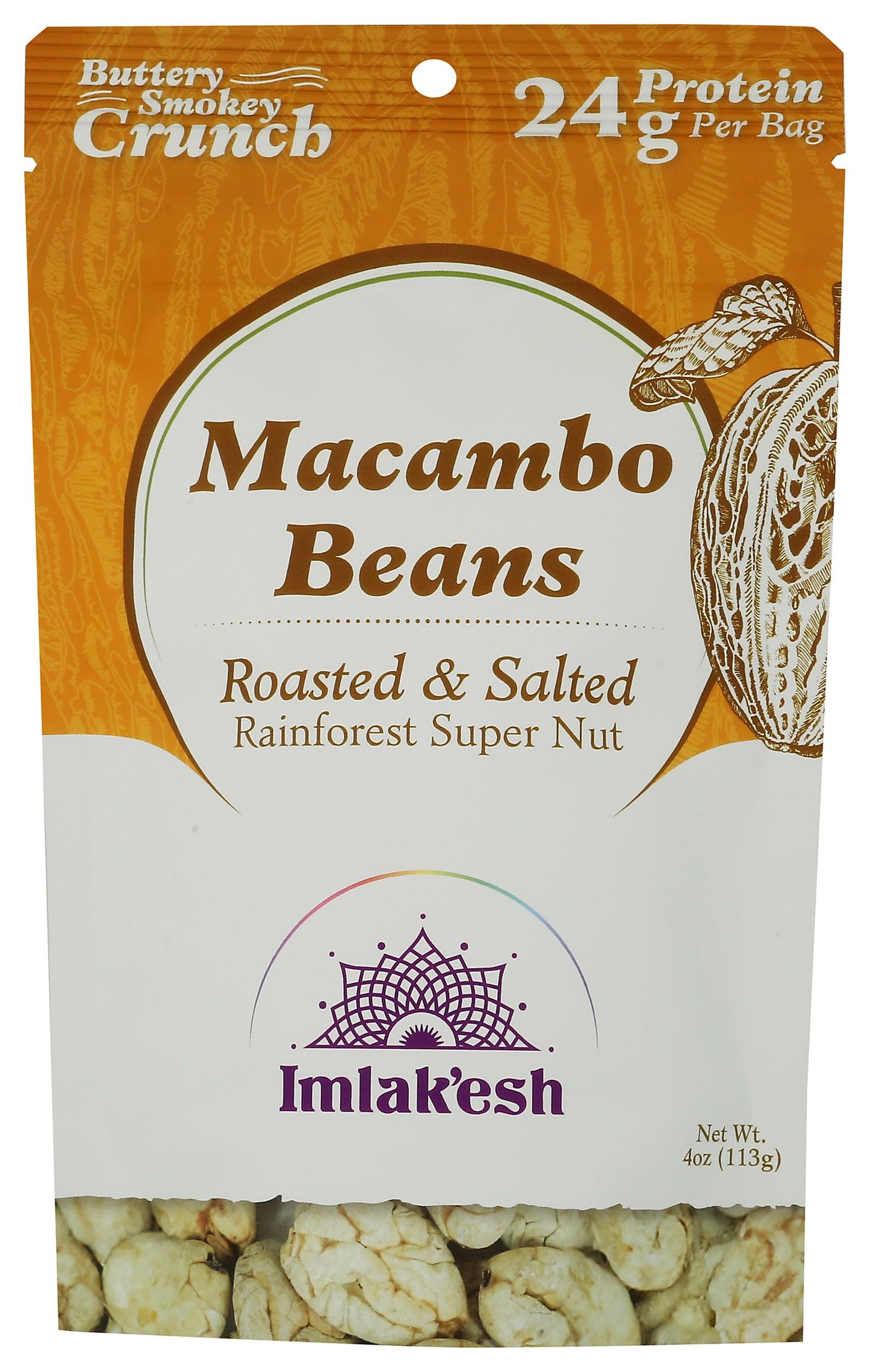 Imlakesh Macambo Beans, Rainforest Nut (4oz Pouch)