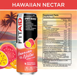FITAID Post Workout Recovery Drink Hawaiian Nectar Passion Fruit Orange & Guava BCAA Glucosamine Electrolytes 40 Calories 12 Fl Oz (Pack of 12)