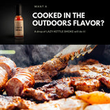 Lazy Kettle Brand All Natural Liquid Smoke | Perfect for Flavoring Meat | Hickory | Used to Flavor Beef Jerky, Steak, Fish, Cheese, Sauces and More |
