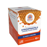 3Bros Stroopwafels, Dutch Caramel-Filled Waffle Cookies, Individually Wrapped, 10 Count, Soft Toasted Outside With Buttery Caramel Filling, Made in