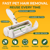 ZELOVO Roller Pet Hair Remover - Reusable Lint Roller for Cat & Dog Hair on Carpet, Couch, Car, Furniture, Rugs & Bedding - Portable, Eco-Friendly