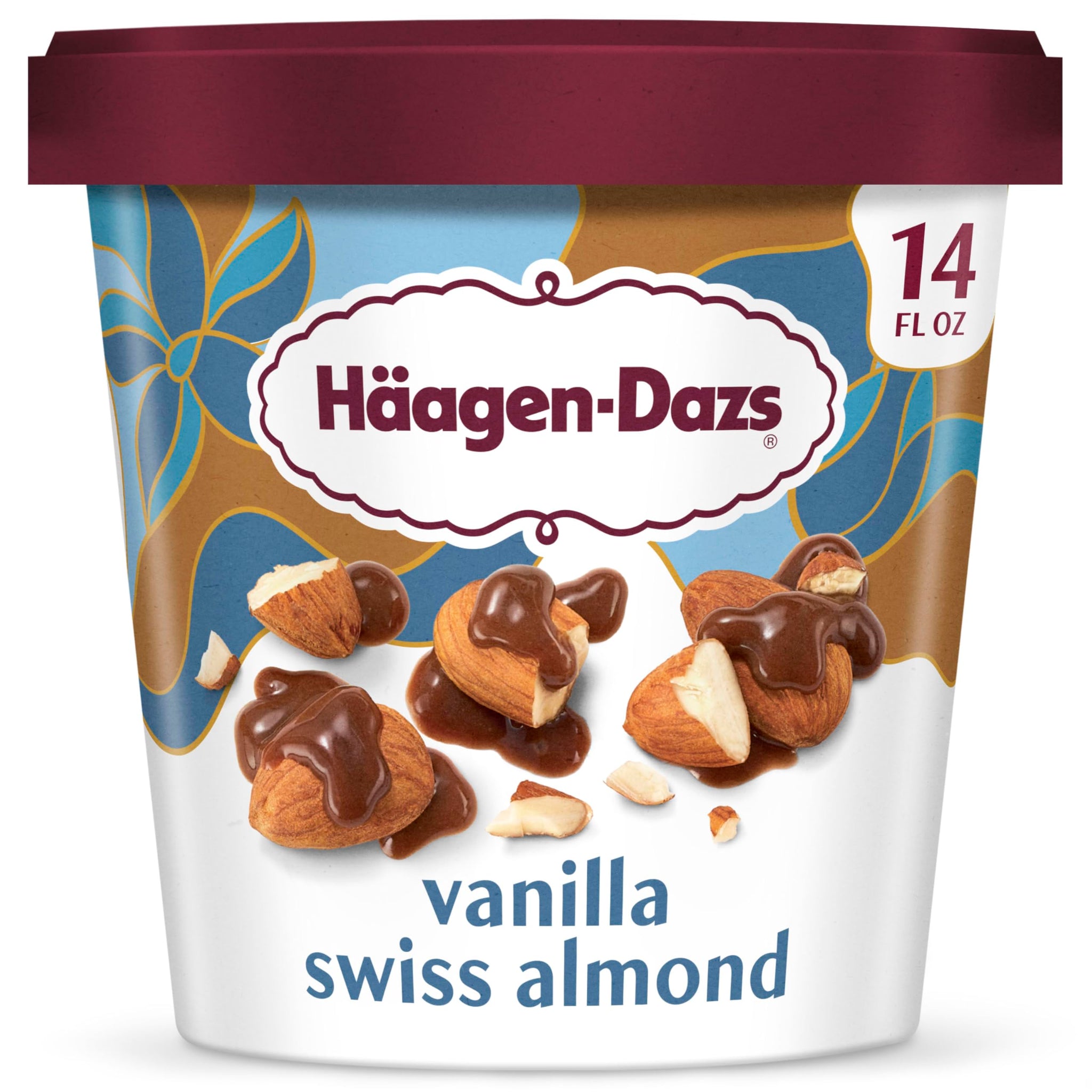 Haagen-Dazs, Vanilla Swiss Almond Ice Cream, 14 oz (Frozen)