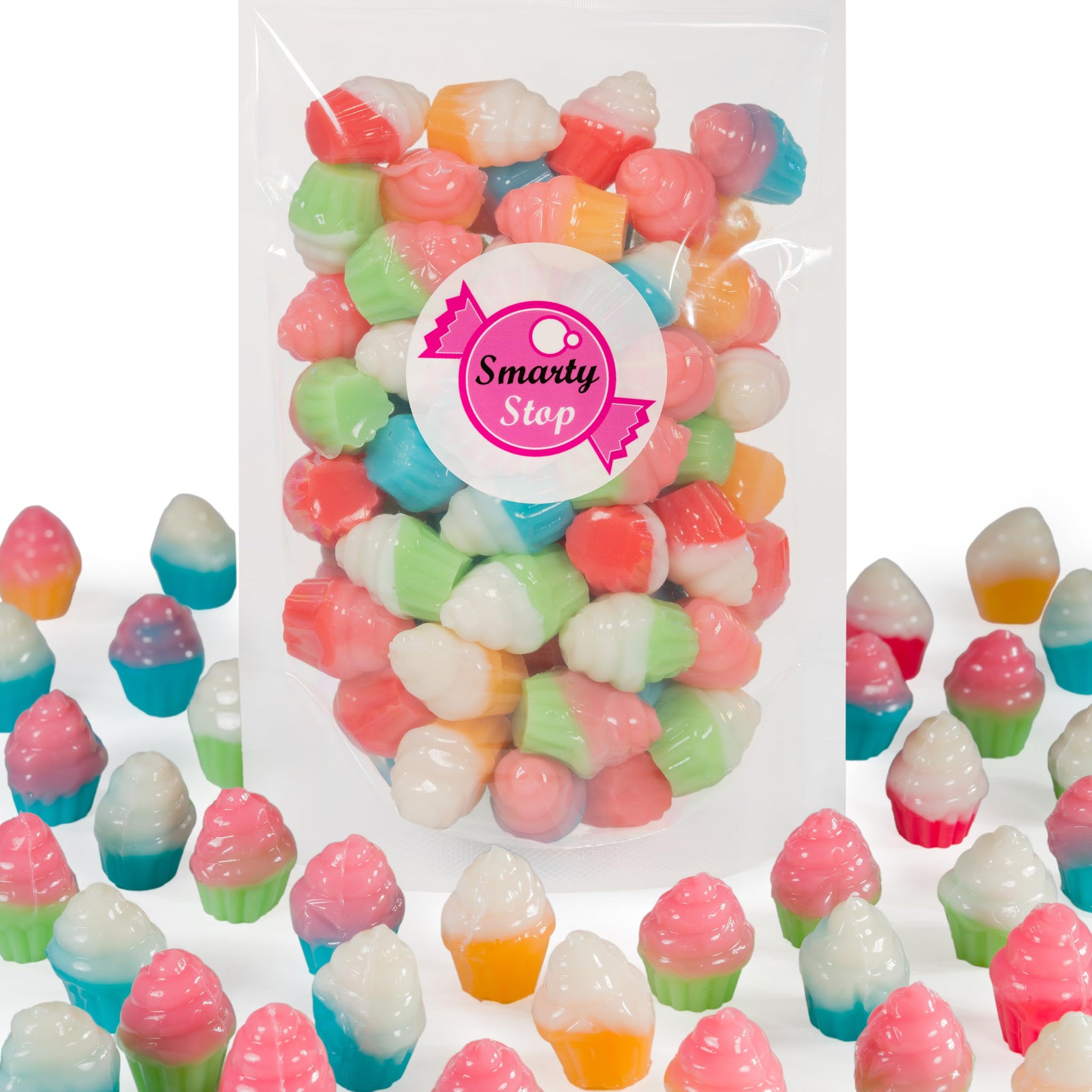 Smarty Stop Gummy 3D Cupcake Candy (1 Pound (Pack of 1))