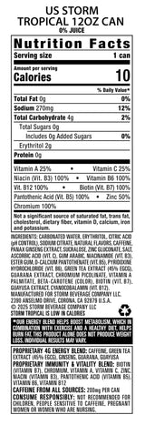 STORM Tropical, Fitness & Wellness Energy Drink, 12 Fl Oz (Pack of 12)