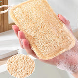 UtySty 3 Pack Natural Non Scratch Scrub Sponge Eco Friendly and Compostable Plant Fiber Loofah Dish Sponge Natural Kitchen Sponges Scrubbers