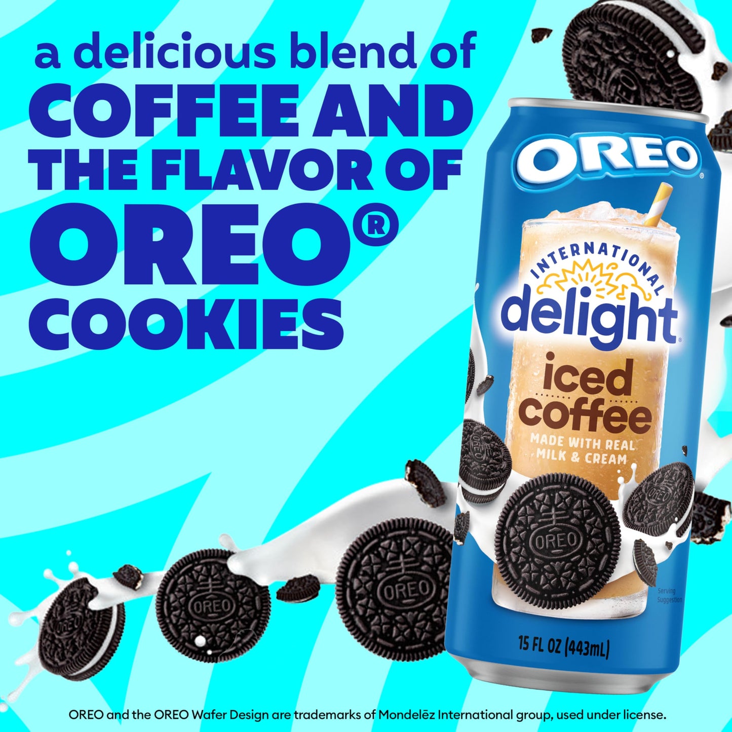 International Delight Iced Coffee, Oreo Cookie, 15 Fl Oz, Pack of 12