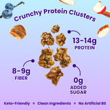 Magic Spoon High Protein Granola Low Sugar - 4 Pack: Apple Cinnamon, Blueberry Vanilla, Peanut Butter, & Honey Almond - Low Carb Sugar Free Protein