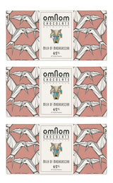 OmNom Milk of Madagascar | 45% Single Origin Madagascar Cacao | Icelandic Bean To Bar Chocolate by OMNOM CHOCOLATE REYKJAVIK | 3 x 60g Bar