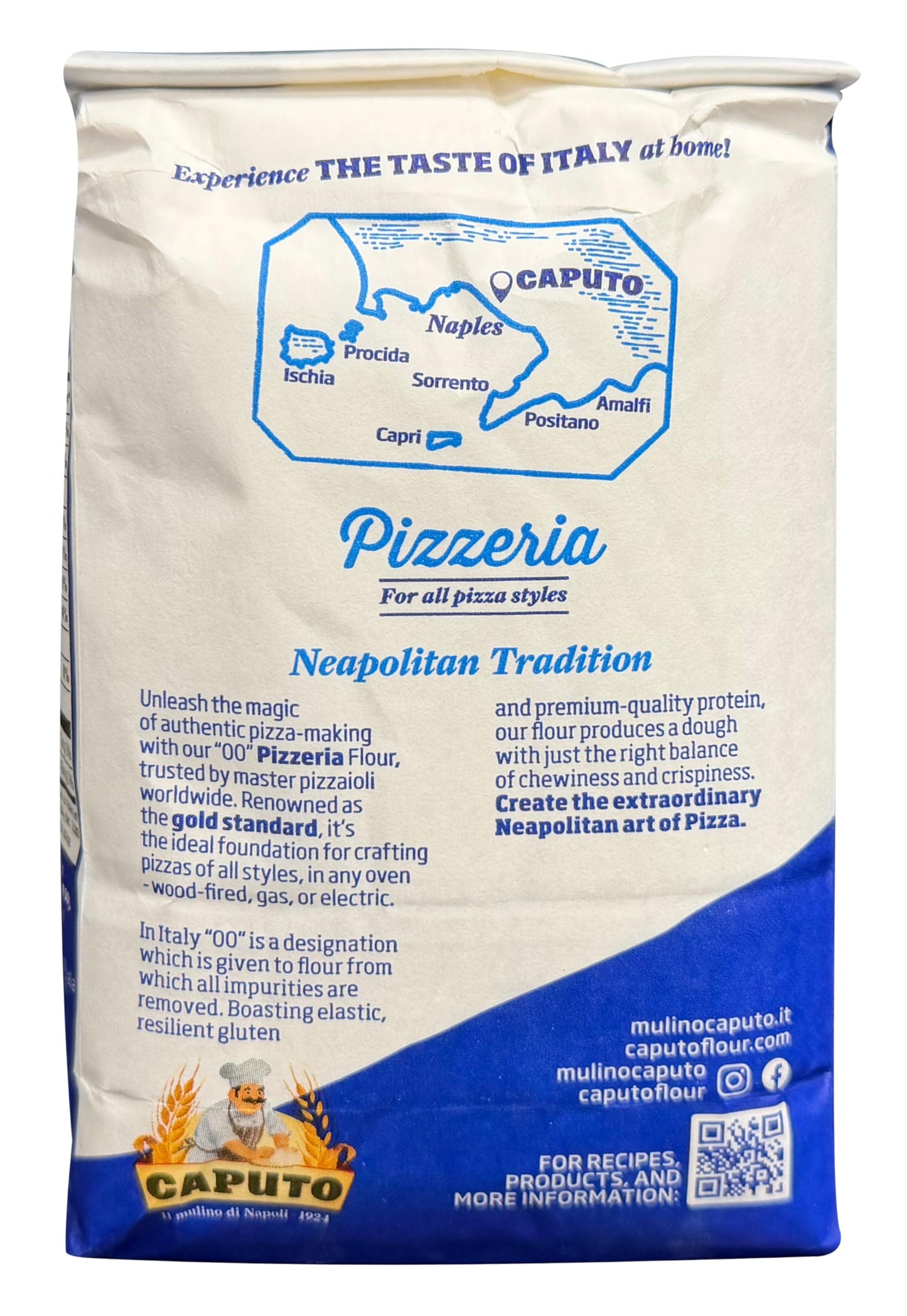 Antimo Caputo Pizzeria 00 Flour (Blue) 2.2 LB - Pack of 2 (Total 4.4 LBS)