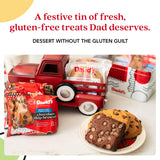 David’s Cookies Father's Day Gluten-Free Cookies and Brownies Gift Tin - Chocolate Chip Cookies and Brownies in Celebrate Dads Sweet Sampler - Gourmet