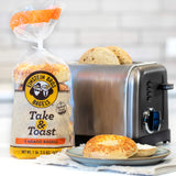 Einstein Bros. Bagels, Take & Toast, Asiago, 5 Count, 18.5 Ounce (Frozen)