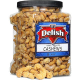 Honey Roasted Cashews by It's Delish, 36 Oz Reusable Jumbo Container | Gourmet Cashew Nuts in Honey Sugar Coating, Sweet & Heart Healthy Salted Nut
