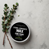 CARON & DOUCET Natural Stone & Concrete Care Wax - Coconut Oil and Carnauba Formula - Conditions, Seals, Revives & Deepens Color on Soapstone, Slate