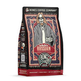 Bones Coffee Company White Russian, Cream and Cocktail Flavored Coffee, Medium Roast Low Acid Arabica Beans Compatible with Auto drip and French Press