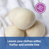 Organic Chix All Natural Unscented Dryer Balls - 100% Pure Wool, Reusable & Natural Alternative to Fabric Softener & Dryer Sheets - Handmade in USA