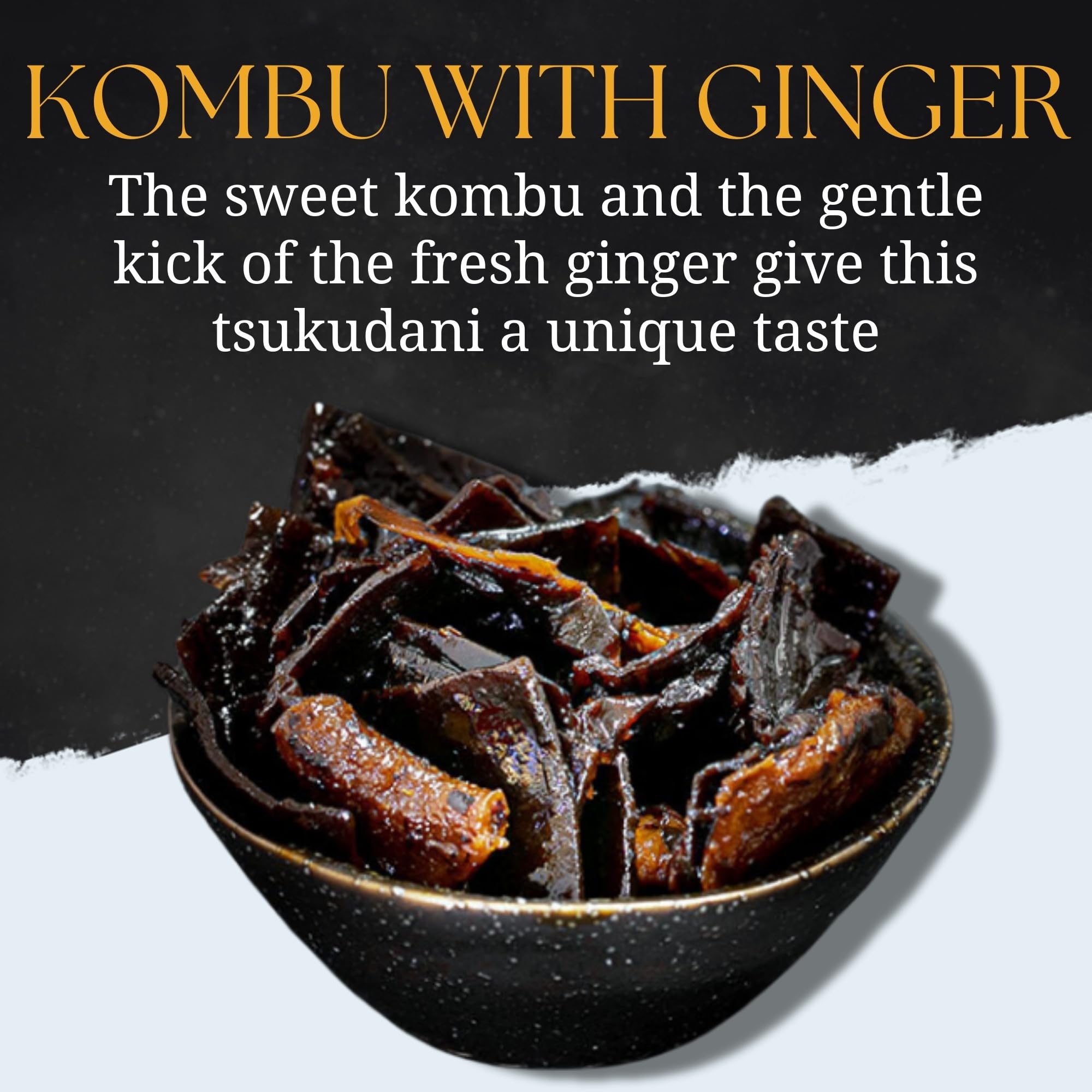 Kombu with Ginger Tsukudani, Natural Umami, Kombu from Hokkaido, Made in Japan | No MSG, No preservatives, No additives, Non-GMO | 3.5oz (100g) by SUI