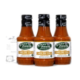Sticky Fingers Carolina Classic Gold Barbeque Sauce, 18 oz, 3 Pack Bundled with a JFS Recipe Card