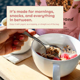 Rooted Living Maple Almond Granola, 8 Oz, Organic Rolled Oats and Sweetened with Maple Syrup, Healthy Vegan Snack, Topping, or Breakfast, Plant Based