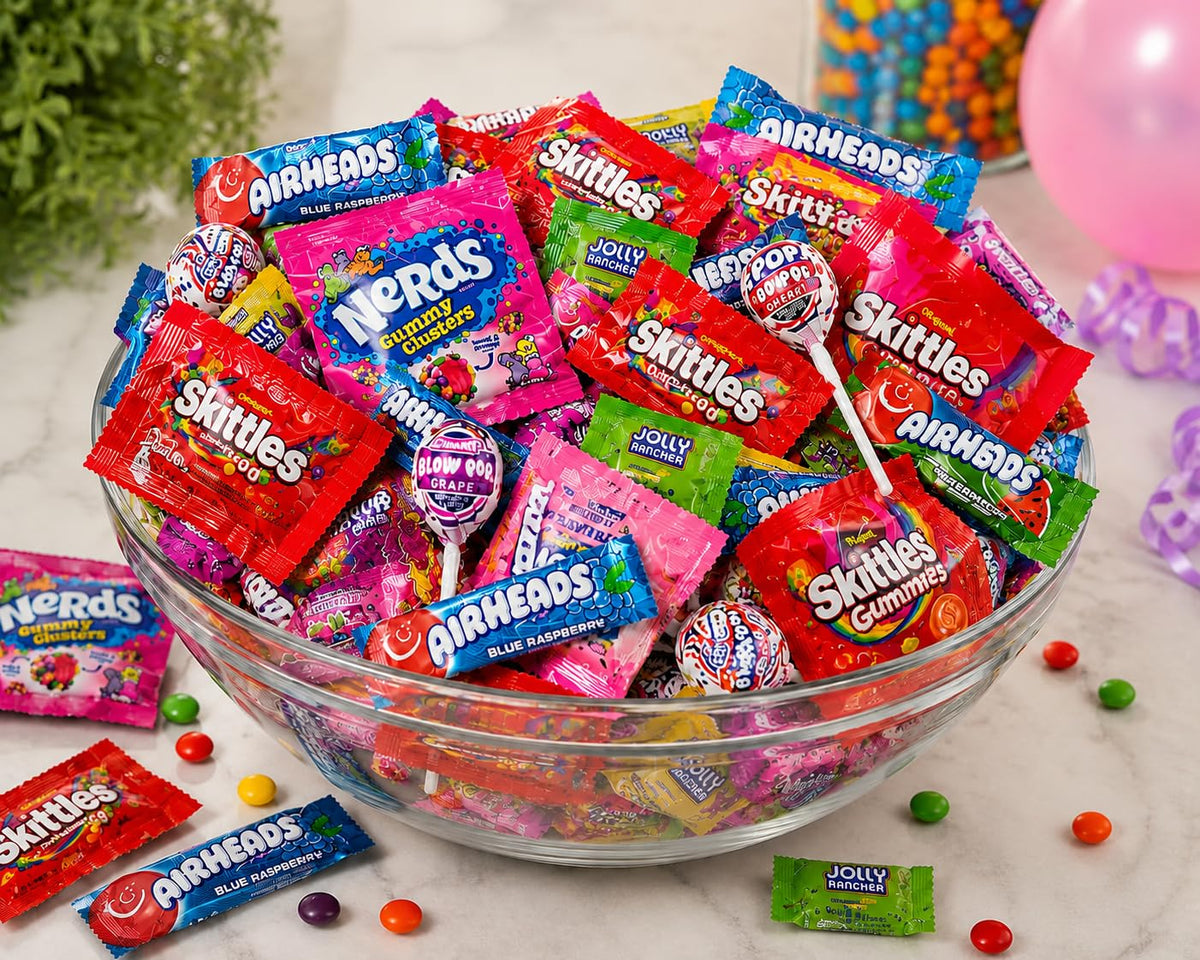 Ultimate Assorted Candy Party Mix - 10 LB Bag - Mega Variety Bulk Assortment - Individually Wrapped Candy - Queen Jax - Variety Pack