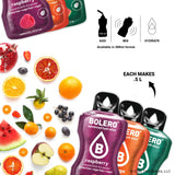 Bolero- Sugar Free Drink Mix Packets Variety Fruit Flavors | Powdered Flavored Water Packets | 144 Singles On The Go Packets