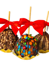 Gourmet Caramel Apples Gift Pack, Set of 3 (Candy Lover- M&M, Snickers, Twix)