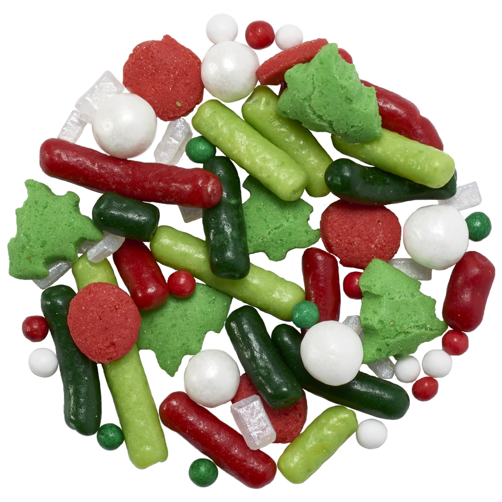 DECOPAC Christmas Fusion Mix Candy Sprinkles, 26oz, Fancy Sprinkles in Handheld Container, Festive Edible Sprinkles For Holiday Celebration Cakes