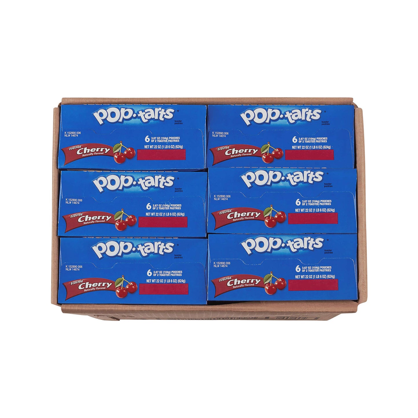 Kellogg's Pop-Tarts, Breakfast Toaster Pastries, Frosted Cherry, 22oz (72 Count)