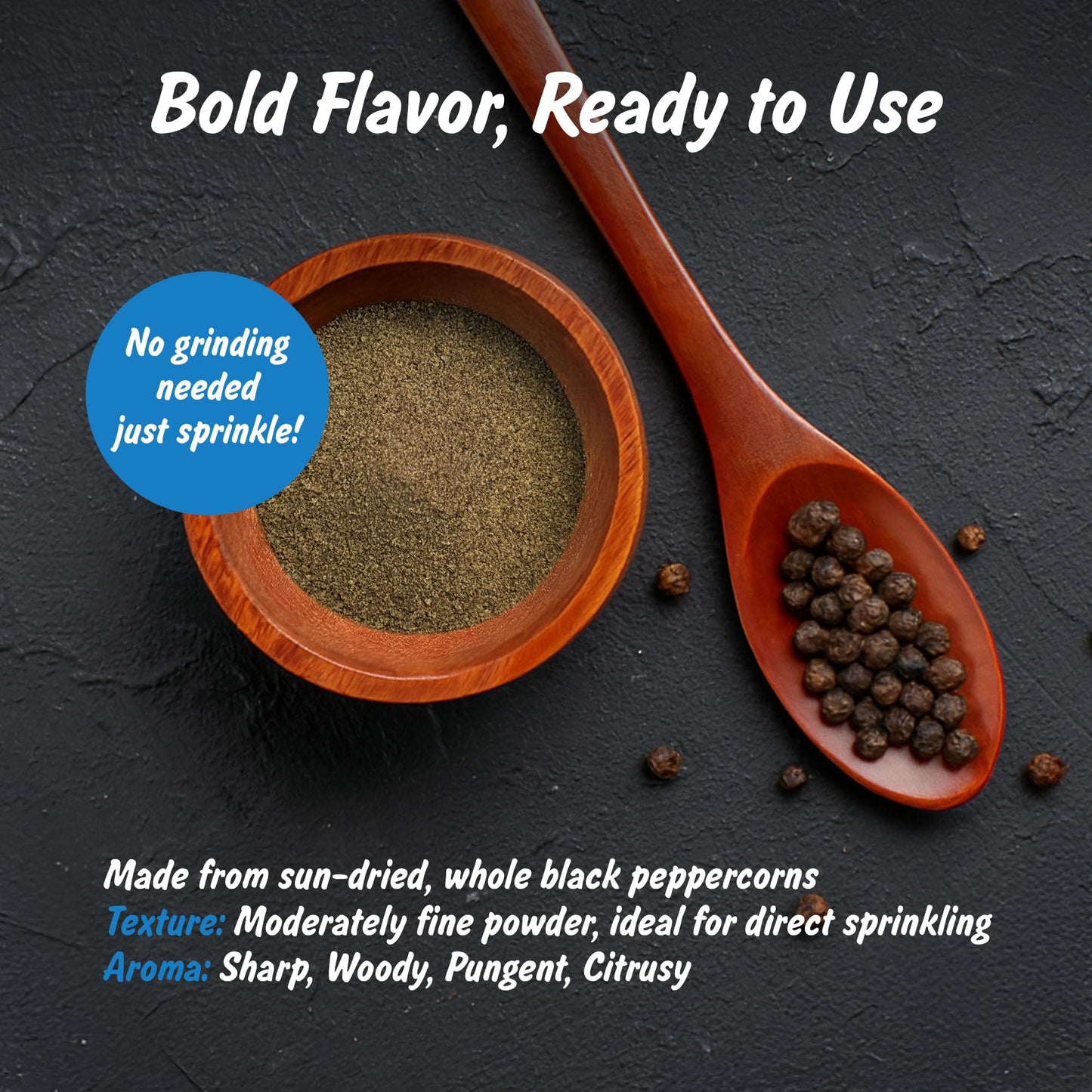 Spice Profile | USDA Certified Organic Black Pepper Ground | Raw and Natural | Resealable 4oz Pouch | Perfect for Cooking, Smoothies, Lattes, Teas