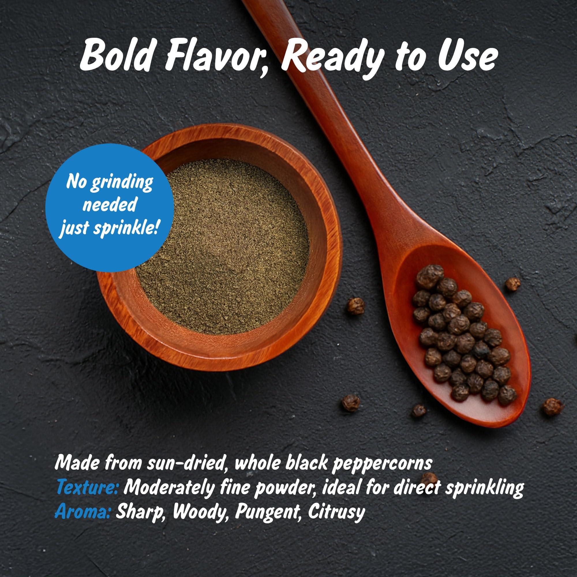 Spice Profile | USDA Certified Organic Black Pepper Ground | Raw and Natural | Resealable 4oz Pouch | Perfect for Cooking, Smoothies, Lattes, Teas