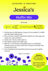 Jessica’s Natural Foods - Gluten-Free Muffin Mix Made with the Ancient-Grain Teff and Wholesome Oat Flour, Non-GMO, and Gluten Free. 3 Per Pack