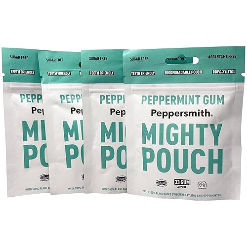 Peppersmith Mighty Box Sugar Free Peppermint Gums 50g (33 Pieces) Pack of 3