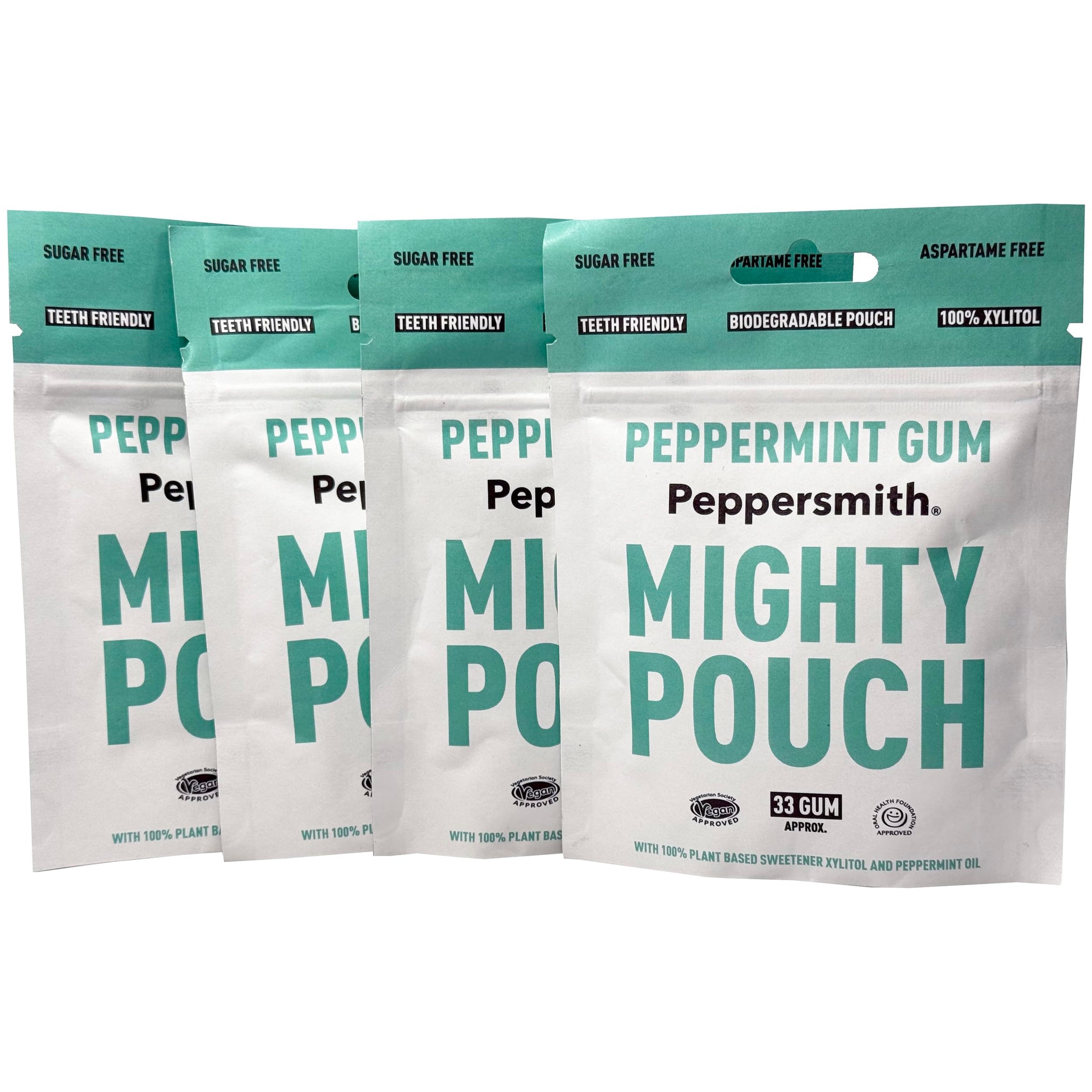 Peppersmith Mighty Box Sugar Free Peppermint Gums 50g (33 Pieces) Pack of 3
