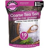 Aromasong 100% Natural Sea Salt Bulk Food Grade 19 Lb, Coarse Grain, Large Resealable Bag, Pure Gluten Free Unrefined Dead Sea Salt - Grinder Refill