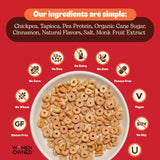 Plant-Based and Vegan Breakfast Cereal by Three Wishes - Cinnamon, 20 Ounce Box (Bulk Size) - More Protein and Less Sugar Snack - Gluten-Free