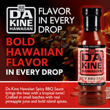 Da Kine Hawaiian Spicy BBQ Sauce - Sweet & Tangy Island Flavor - Made with Pineapple Juice - Gourmet Barbecue Sauce for Grilling, Marinades, Dipping