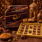 Rayana Dubai Milk Chocolate Truffles Gift Box, Cranchy Pistachio with Kunafa, Premium, 18 Piece, 8.25 oz