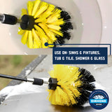 3 Piece - Diamond Shine Bathroom Cleaner & Scrub Brush Combo with Extension Toilets Hard Water Stain Remover Shower Door Cleaner