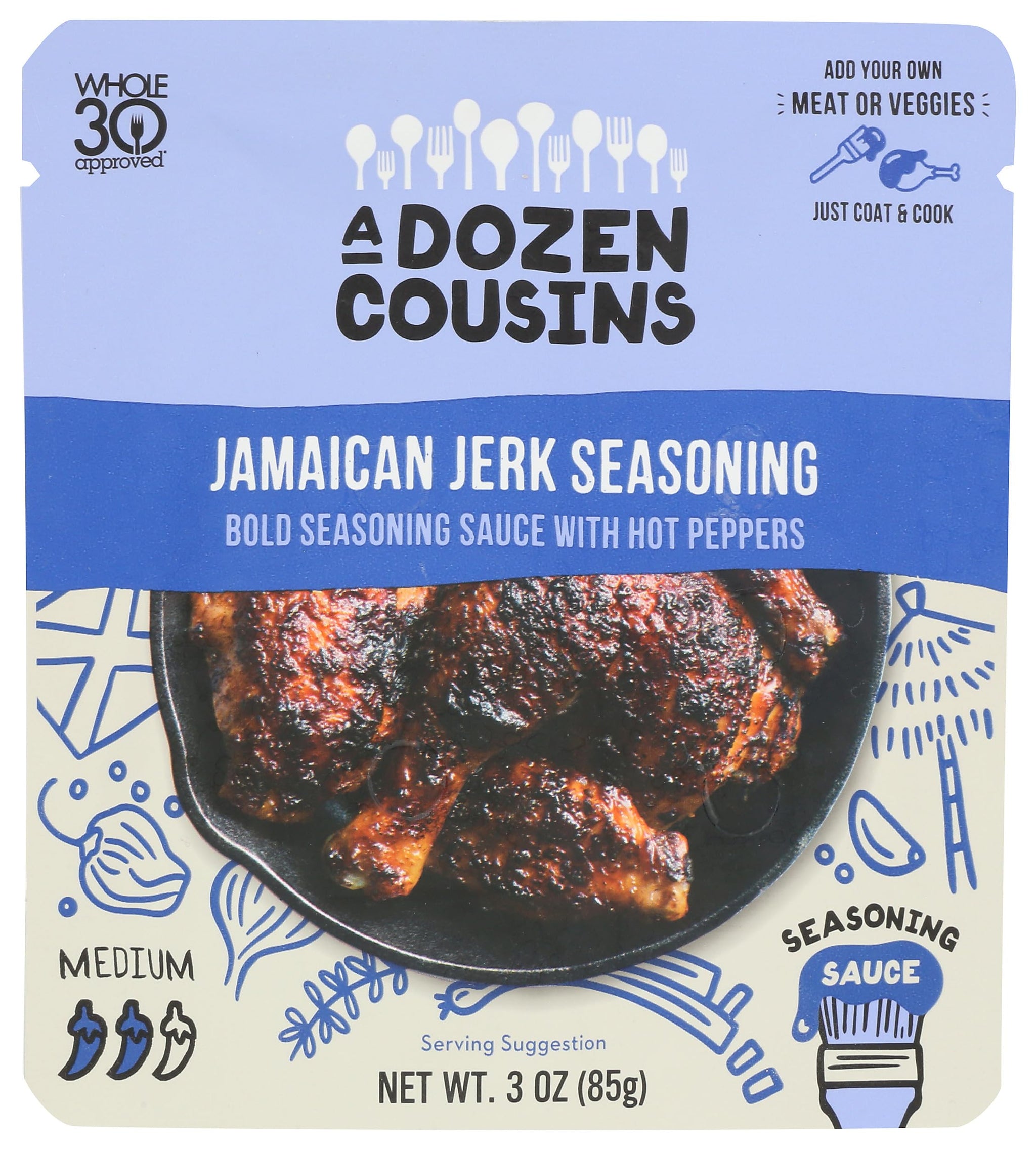 A Dozen Cousins Jamaican Jerk Seasoning Sauce, 3 OZ