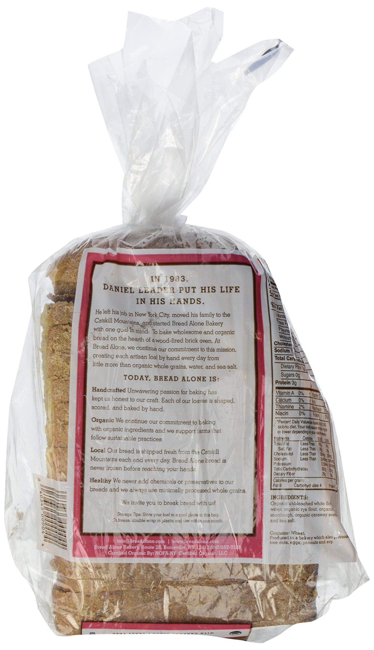 Bread Alone, Organic Sour Rye, Sliced, 22 oz