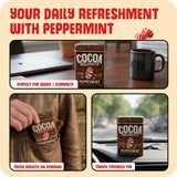 Cocoa Delights Chocolate Peppermint Candy Pastilles - 30 Count Tin (Pack of 12) | Vegan, Gluten Free & Kosher Certified | Travel Size Bulk Candy Tins