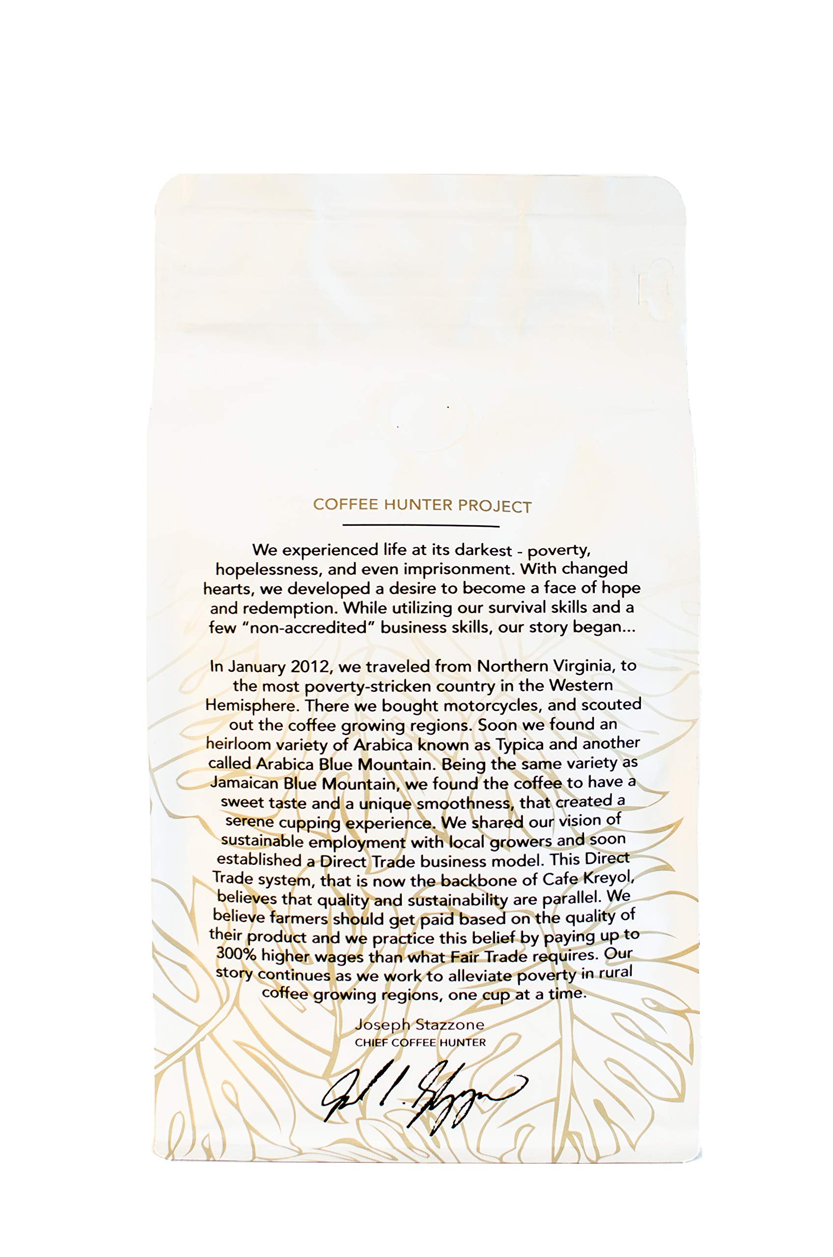 Cafe Kreyol Organic Zombie Desert | 12 oz - Haitian Blue Medium Roast Whole Bean Coffee - USDA Certified Organic
