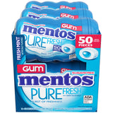 Mentos Pure Fresh Sugar-Free Chewing Gum with Xylitol, Fresh Mint, 50 Count (Pack of 6)