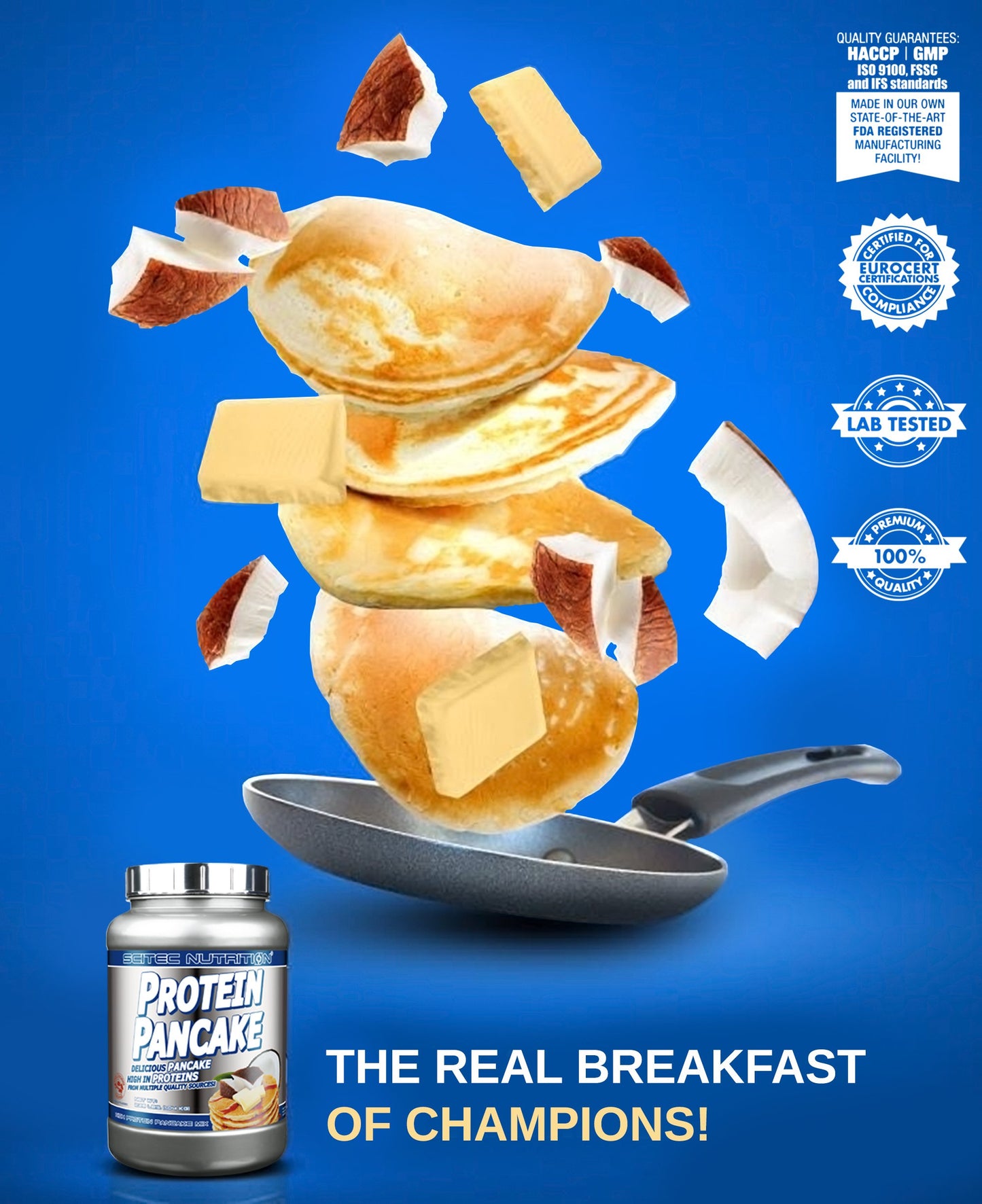 Scitec Nutrition Protein Pancake Mix - 2.28 Pound, White Chocolate Coconut
