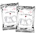 Personalized Coffee Bags, The Perfect Blend Kissing Mugs Wedding Favors (Set of 24)