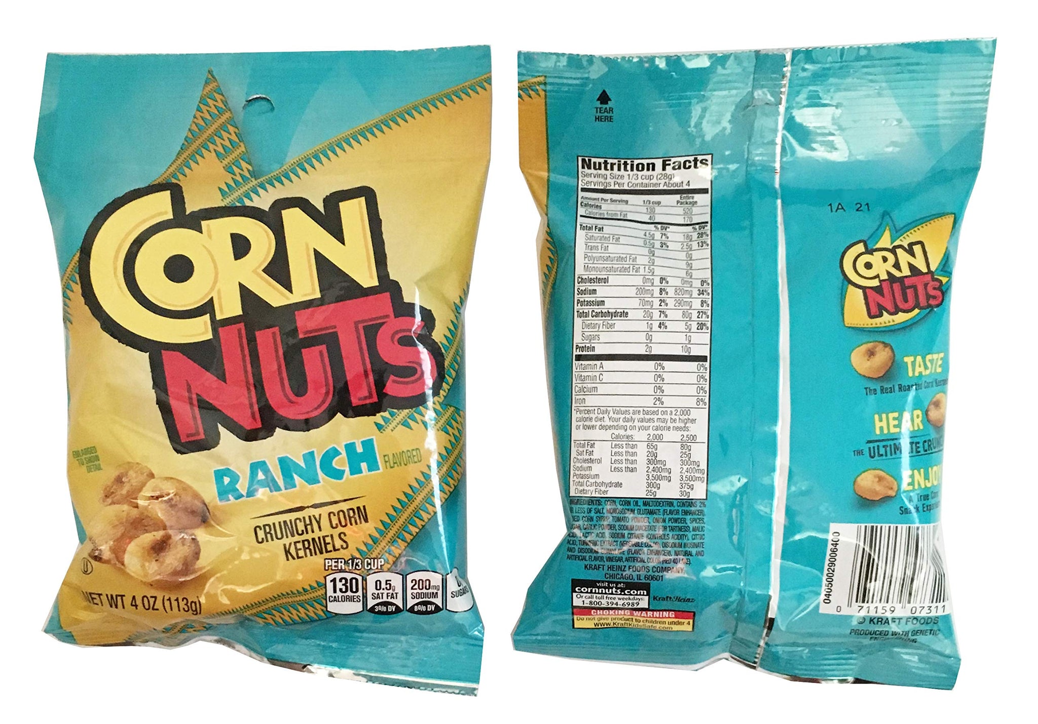 Corn Nuts Classic Flavors 4oz Size - 2 of Each Original, BBQ and Ranch (Pack of 6)