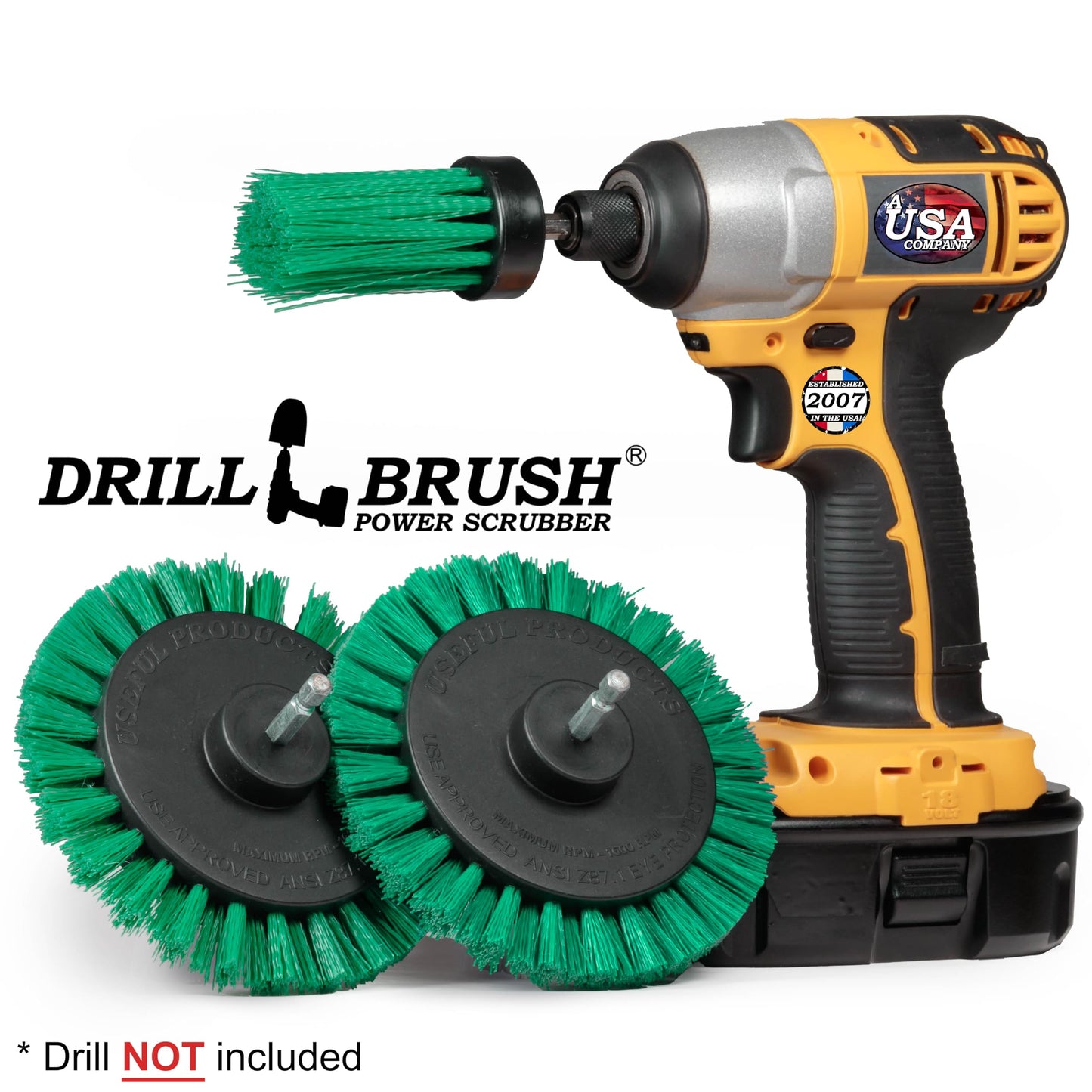 Drillbrush Dishwasher Safe Kitchen Appliance Cleaner Brushes for Power Drill - Small Crevice Cleaning Tool for Housekeeping - Kitchen Cleaning