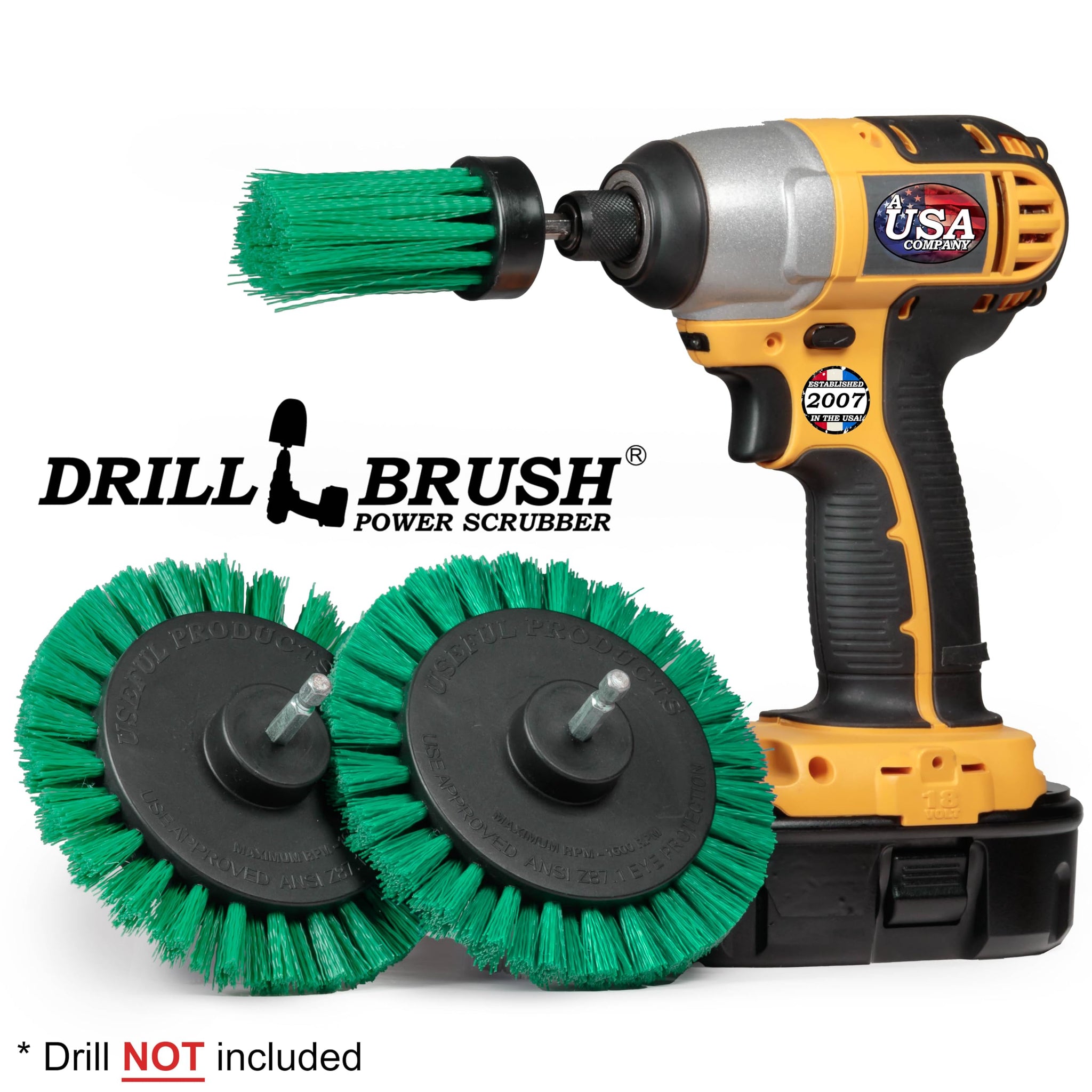 Drillbrush Dishwasher Safe Kitchen Appliance Cleaner Brushes for Power Drill - Small Crevice Cleaning Tool for Housekeeping - Kitchen Cleaning