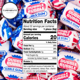 Double Bubble Gum - Original Flavor - Independence Day Edition - Sweet & Chewy - Patriotic USA Flag Themed Fruity Bubble Gum for 4th of July, BBQ