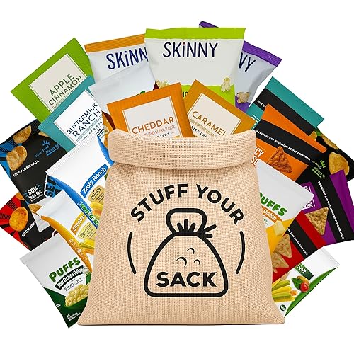 Healthy Snacks Variety Pack for Adults - 35 Count Snack Box with Chips, Popcorn, Crisps and More - Low Calorie, Whole Grain, and Better-For-You