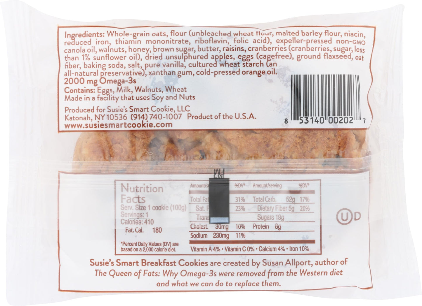 SUSIES SMART Breakfast Cookie, 3.5 OZ